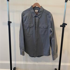 Men's Gray Casual Button Down Shirt
